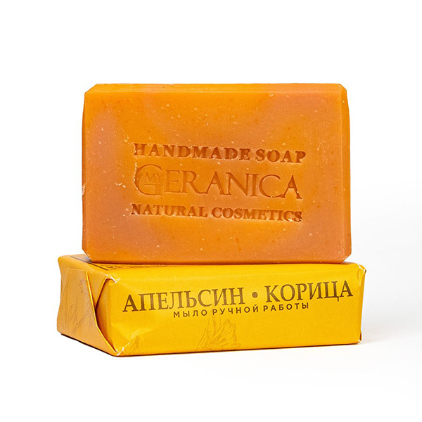 My Geranica / Мыло ручной работы №8 "АПЕЛЬСИН, КОРИЦА", 100 гр.