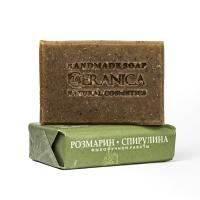 My Geranica / Мыло ручной работы №3 "РОЗМАРИН, СПИРУЛИНА", 100 гр.