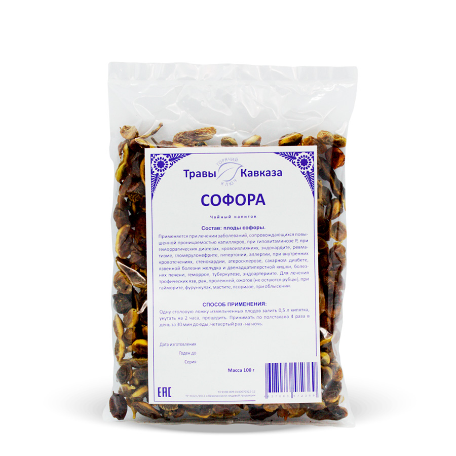 Софора (плоды), 100гр. Софора (плоды), 100гр.