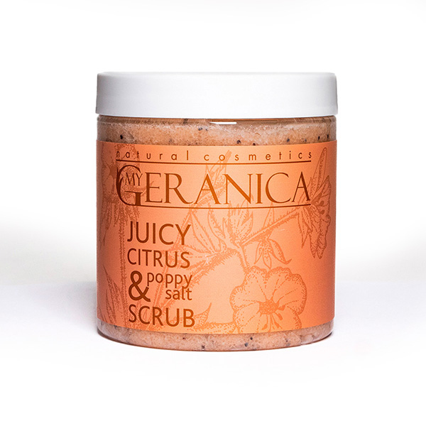 My Geranica / Скраб для тела "Juicy citrus poppy & salt scrub", 250 мл