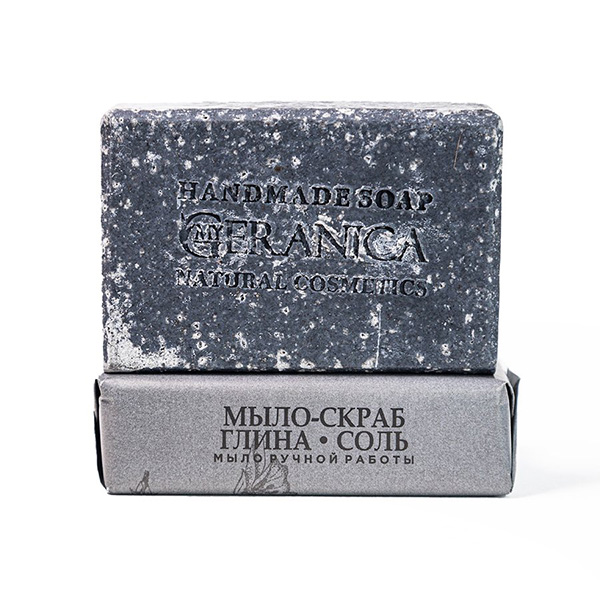 My Geranica / Мыло ручной работы №9 "ГЛИНА-СОЛЬ", 100 гр.