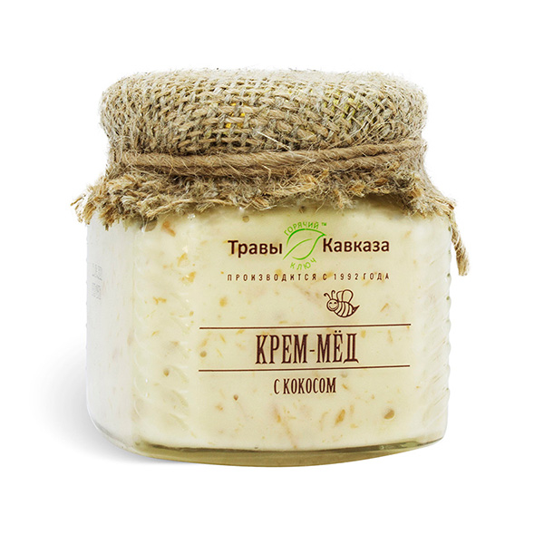 Крем-мед с кокосом, 300 гр