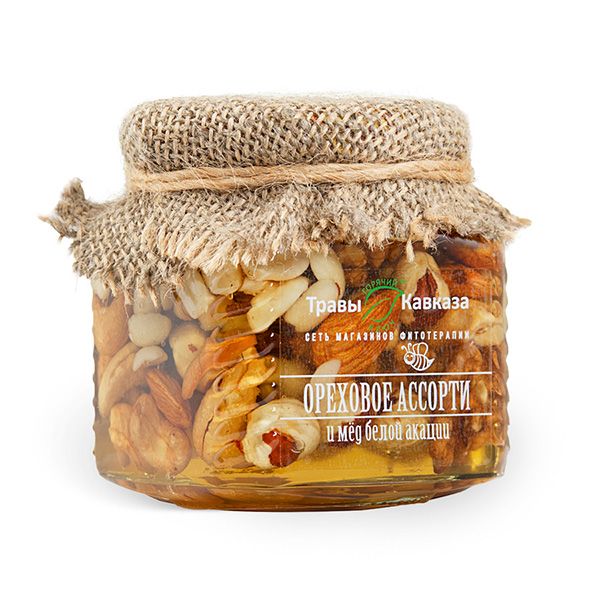 Ореховое ассорти в меду, 300 гр