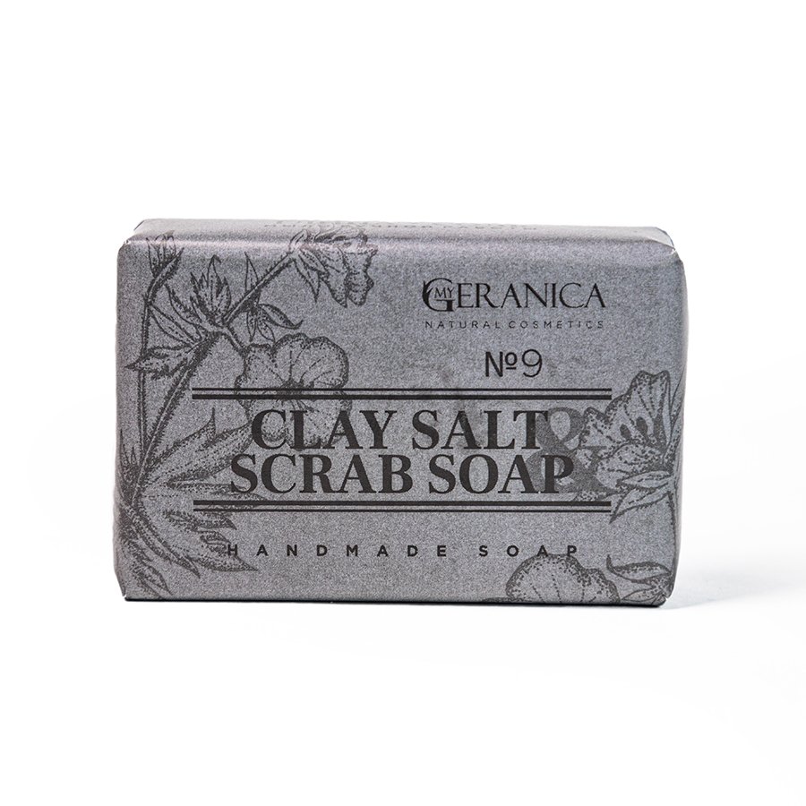 My Geranica / Мыло ручной работы №9 "ГЛИНА-СОЛЬ", 100 гр.