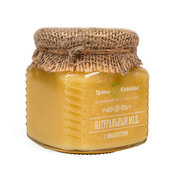 Мед натуральный с эвкалиптом, 350 гр
