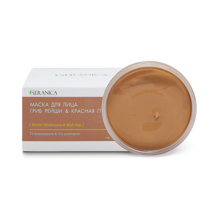 My Geranica / Маска для лица "Гриб рейши & красная глина", 100 мл.