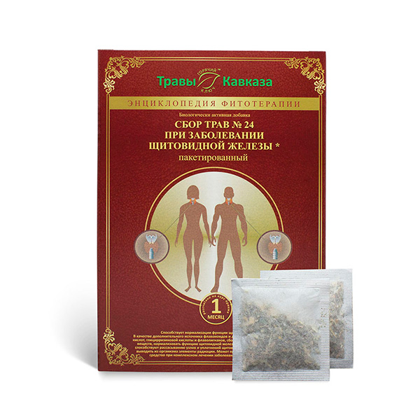 Сбор №24 При заболевании щитовидной железы. 180 гр., 120 фильтр-пакетов
