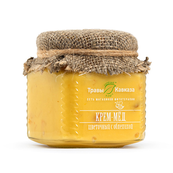 Крем-мед с облепихой, 300 гр
