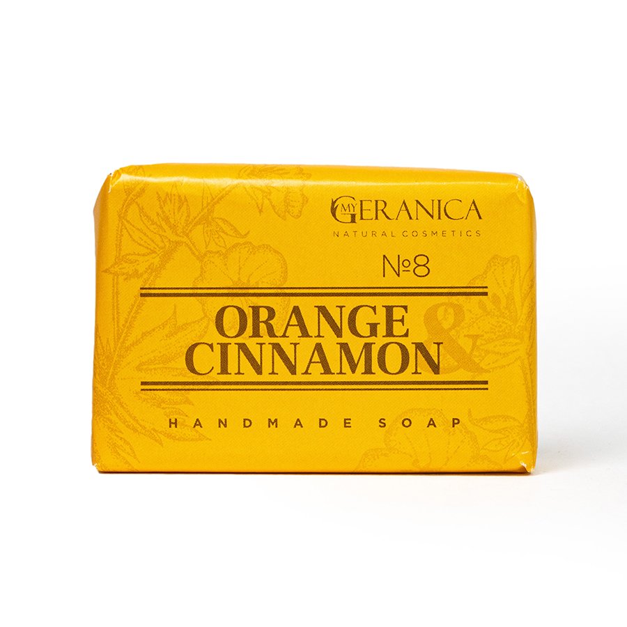 My Geranica / Мыло ручной работы №8 "АПЕЛЬСИН, КОРИЦА", 100 гр.