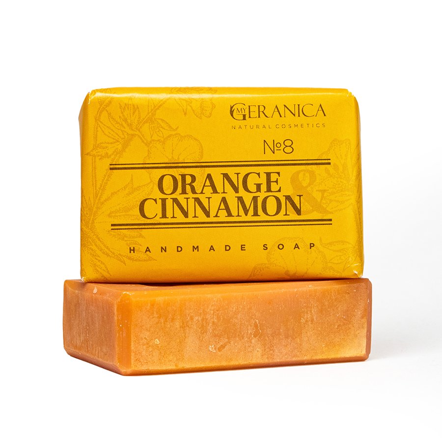 My Geranica / Мыло ручной работы №8 "АПЕЛЬСИН, КОРИЦА", 100 гр.