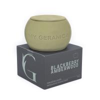 My Geranica / Свеча натуральная соевая "Blackberry & Amberwood", 110 мл