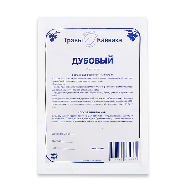 Дубок (кора), 80гр. Дубок (кора), 80гр.