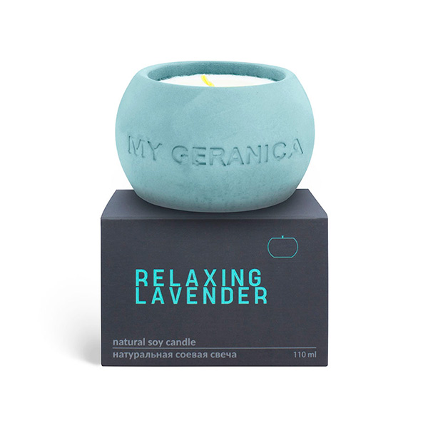 My Geranica / Свеча натуральная соевая "Relaxing Lavender", 110 мл