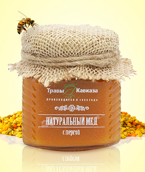 Натуральный мед с добавлением перги Мед с пергой